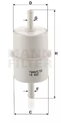 MANN-FILTER WK4002 Топливный фильтр