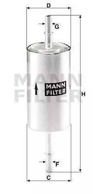 MANN-FILTER WK512/1 Топливный фильтр