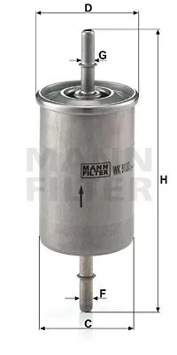 MANN-FILTER WK 512/2 Паливний фільтр