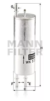 MANN-FILTER WK513/3 Топливный фильтр