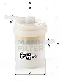 MANN-FILTER WK52 Топливный фильтр