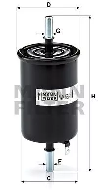 MANN-FILTER WK55/2 Топливный фильтр