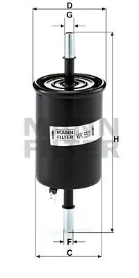 MANN-FILTER WK55/3 Топливный фильтр