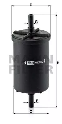 MANN-FILTER WK6002 Топливный фильтр