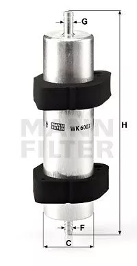 MANN-FILTER WK6003 Топливный фильтр