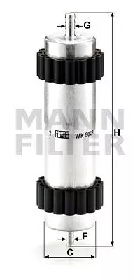 MANN-FILTER WK6008 Топливный фильтр