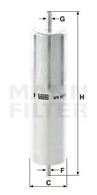 MANN-FILTER WK6011 Топливный фильтр