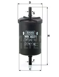 MANN-FILTER WK6031 Топливный фильтр