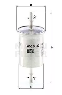 MANN-FILTER WK6032 Топливный фильтр