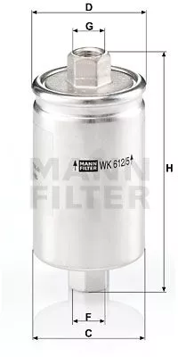 MANN-FILTER WK 612/5 Топливный фильтр