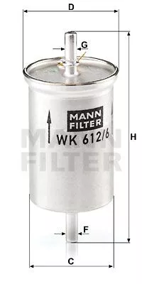 MANN-FILTER WK 612/6 Топливный фильтр