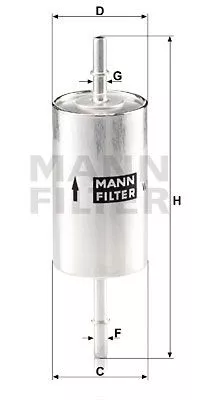 MANN-FILTER WK614/46 Топливный фильтр