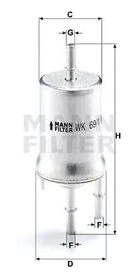 MANN-FILTER WK69/1 Топливный фильтр