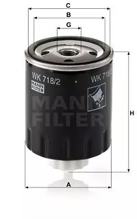 MANN-FILTER WK7182 Паливний фільтр