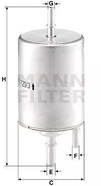 MANN-FILTER WK720/3 Топливный фильтр