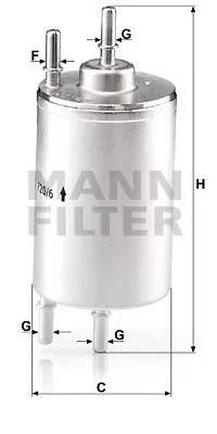 MANN-FILTER WK720/6 Топливный фильтр