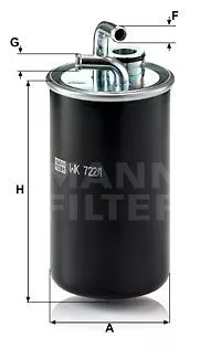 MANN-FILTER WK722/1 Топливный фильтр