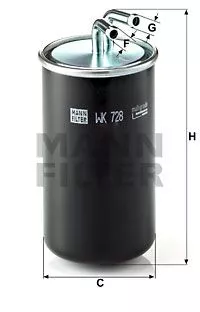 MANN-FILTER WK 728 Топливный фильтр