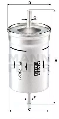 MANN-FILTER WK730/1 Топливный фильтр