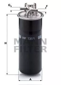 MANN-FILTER WK735/1 Топливный фильтр