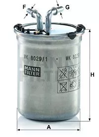 MANN-FILTER WK 8029/1 Топливный фильтр