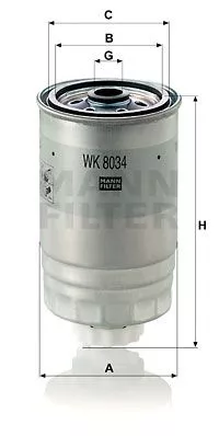 MANN-FILTER WK8034 Топливный фильтр