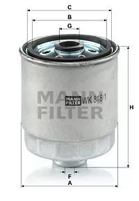 MANN-FILTER WK 818/1 Топливный фильтр