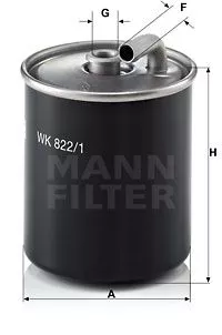 MANN-FILTER WK 822/1 Топливный фильтр