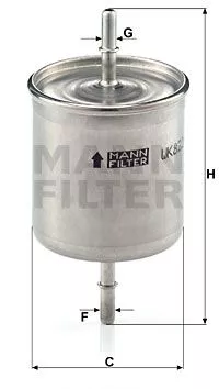MANN-FILTER WK822/2 Топливный фильтр