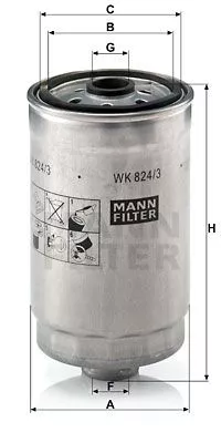 WK824/3 Топливный фильтр