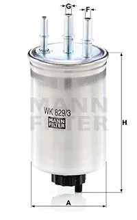 MANN-FILTER WK829/3 Топливный фильтр