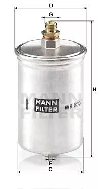 MANN-FILTER WK830/3 Топливный фильтр