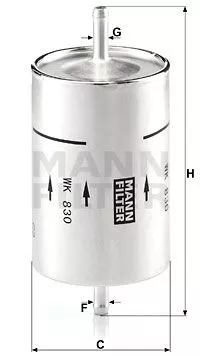 MANN-FILTER WK830 Топливный фильтр