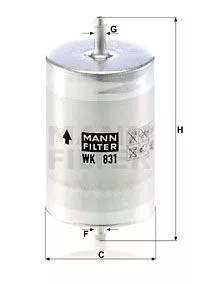 MANN-FILTER WK831 Топливный фильтр