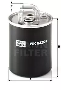 MANN-FILTER WK842/20 Топливный фильтр