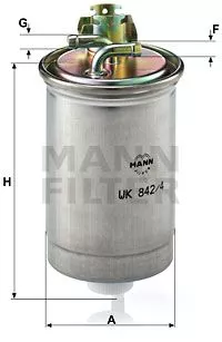 MANN-FILTER WK842/4 Топливный фильтр