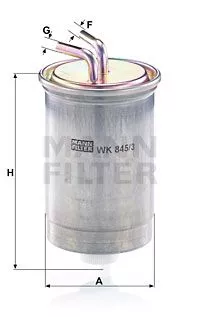 MANN-FILTER WK 845/3 Топливный фильтр