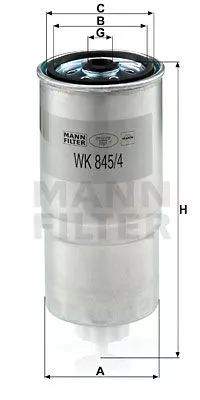 MANN-FILTER WK845/4 Топливный фильтр