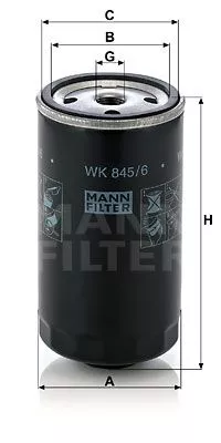 MANN-FILTER WK845/6 Топливный фильтр