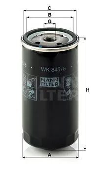 MANN-FILTER WK845/8 Топливный фильтр