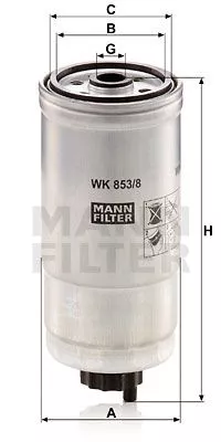 MANN-FILTER WK853/8 Топливный фильтр