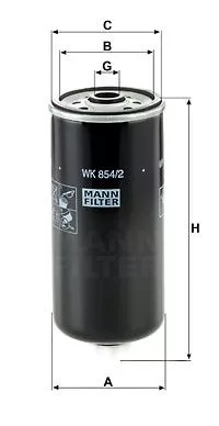 MANN-FILTER WK 854/2 Топливный фильтр