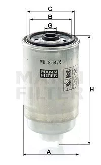 MANN-FILTER WK854/6 Топливный фильтр
