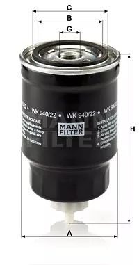 MANN-FILTER WK940/22 Топливный фильтр