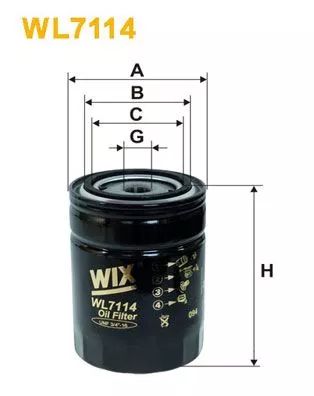 WL7114 фiльтр масляний (OP563)