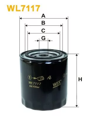 WIX FILTERS WL7117 Масляный фильтр