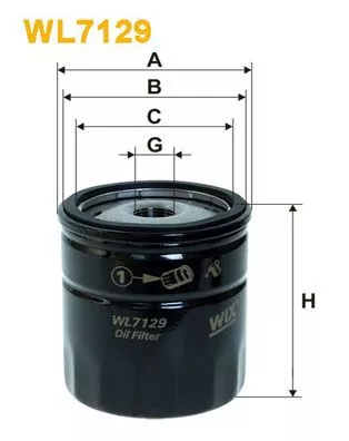 WL7129 фiльтр масляний (OP570)