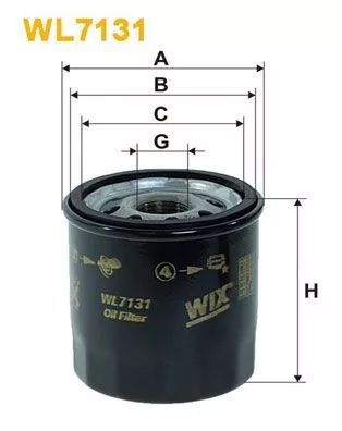 Масляный фильтр WIX FILTERS WL7131 на Geely MK