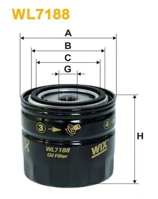 WL7188 фiльтр масляний (OP628)