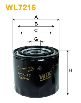 WIX FILTERS WL7216 Оливний фільтр